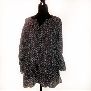 Daniel Rainn Split Neck Blouse, Plus Size 2X